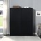 Manhattan Comfort Hopkins Storage Closet 2.0 in Black - Set of 2 2-2GLF-BK - alternate 3